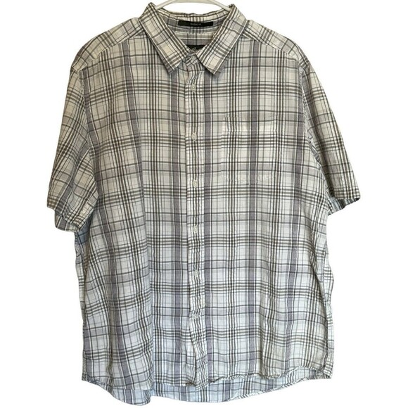 Eddie Bauer Button Up Shirt Mens XL Short Sleeve Plaid Multicolor Classic Fit - Picture 1 of 8